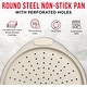 preview thumbnail 2 of 6, Bakken Pizza Baking Pan - Round Perforated Carbon Steel Pan with Non-Stick Marble Coating, Dishwasher Safe,