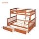 preview thumbnail 34 of 54, Space-Saving Twin Over Full Bunk Bed with Drawers, Solid Wood Frame with Guardrails and Ladder, Detachable into 2 Platform Beds