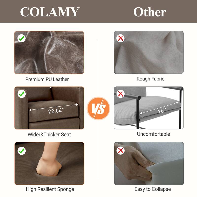 Modern Swivel Recliner Chair with Glider Rocking Motion High Back PU Leather Upholstery