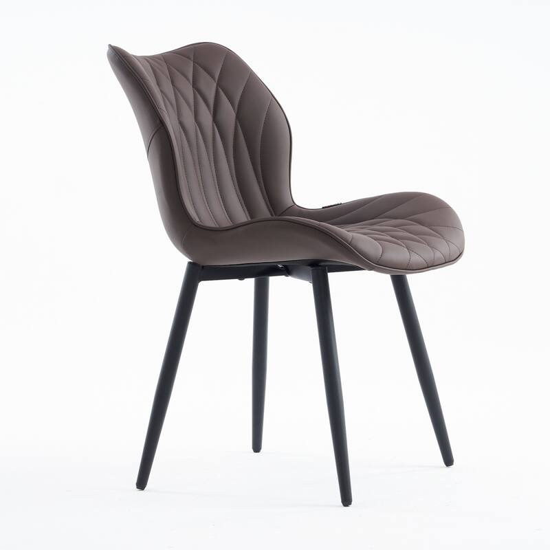 Upholstered Dining Chairs Set of 2, Faux Leather Kitchen Chairs