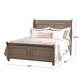 preview thumbnail 9 of 8, Abbyson Harrison Grey Solid Wood King Bed