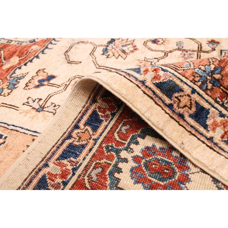 ECARPETGALLERY Hand-knotted Aryana Ivory Wool Rug - 8'0 x 9'11