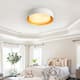 Modern Minimalist Metal Shaded Drum Flush Mount Ceiling Light