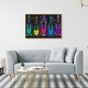 preview thumbnail 21 of 64, Luminous Party Champagne, Colorful Party Bubbles Modern Black Canvas Wall Art Print for Dining Room
