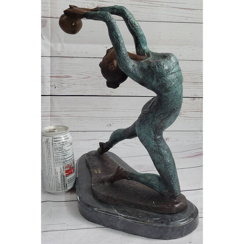 Rhythmic Gymnast Olympic Memorabilia By Collett Bronze Sculpture Hotcast Statue