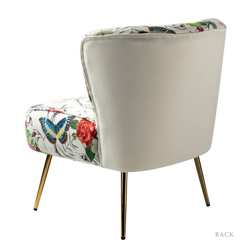Almira Contemporary Upholstered Armless Side Chair with Tufted Back Set of 2 by HULALA HOME