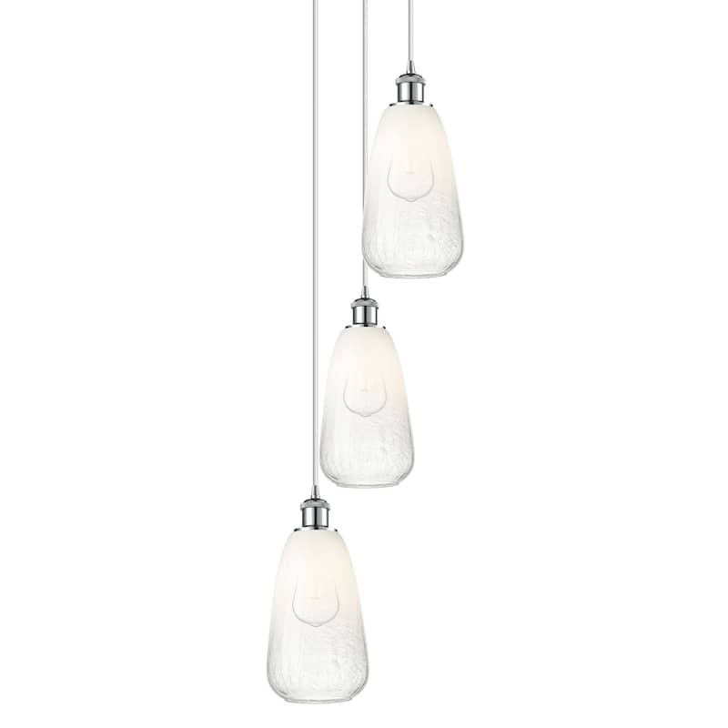 Innovations Lighting 113B-3P-40-13 Brookhaven Almond Pendant - Polished Chrome / Opal