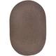 Rhody Rug Madeira Indoor/ Outdoor Braided Rounded Area Rug - Dark Taupe - 4' x 6' Oval