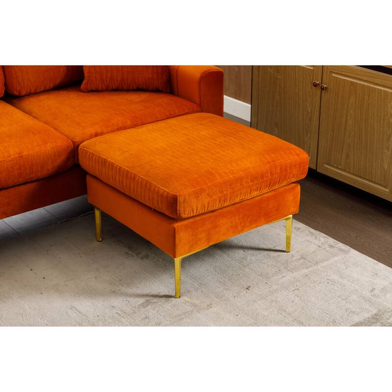 Ushape Modular Sectional Sofa Velvet Reversible Sectional Sofa Bed