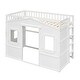 preview thumbnail 8 of 12, Solid Construction Twin Size House Kids Bed Loft Bed With Ladder