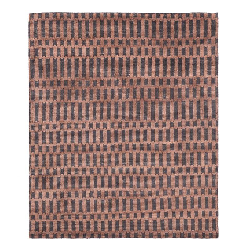 ECARPETGALLERY Hand-knotted Tangier Brown Wool Rug - 8'5 x 9'10