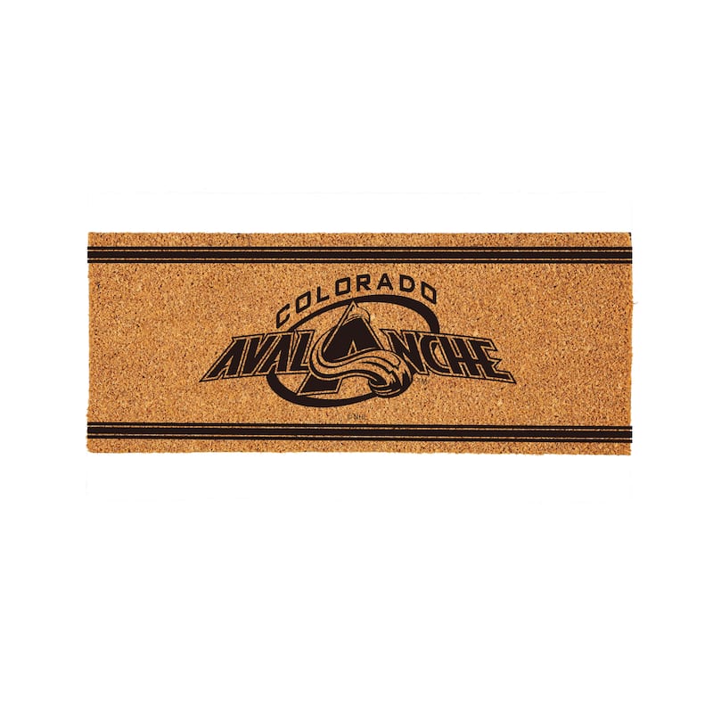 Colorado Avalanche Monochrome Indoor/Outdoor Coir Door Mat