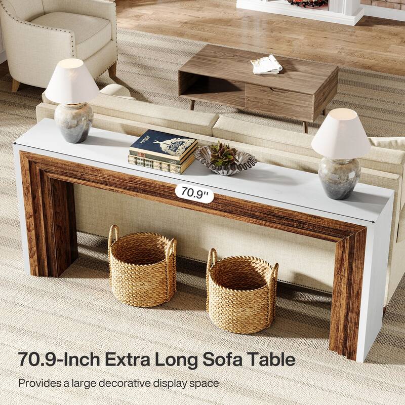 70.9 Inches Long Farmhouse Console Table for Entryway Hallway