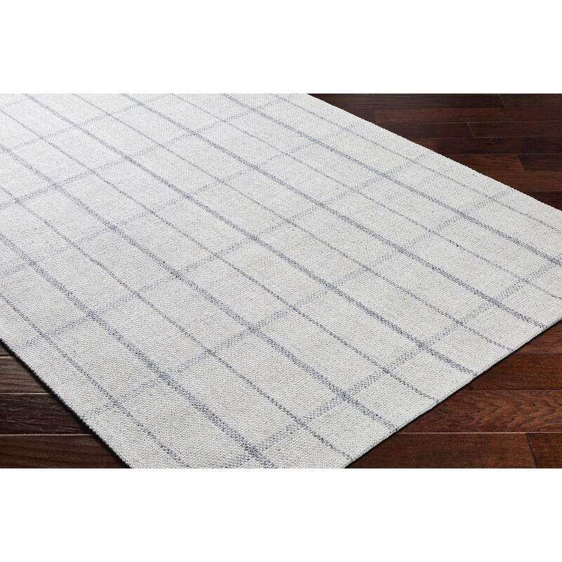 Azalea Handmade Wool & Viscose Plaid Area Rug