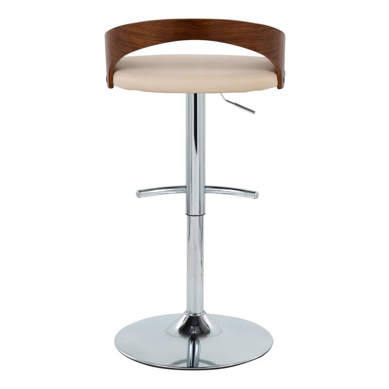 Grotto Adjustable Barstool with Chrome Base