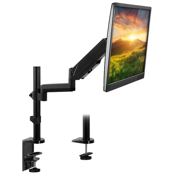 Mount-It! Single Monitor Arm Desk Mount, Height Adjustable Full Motion VESA Riser Stand for Computer Screens 19"- 32"