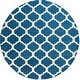 preview thumbnail 6 of 15, Nyles Modern Geometric Area Rug - 7' 10" x 7' 10" Navy