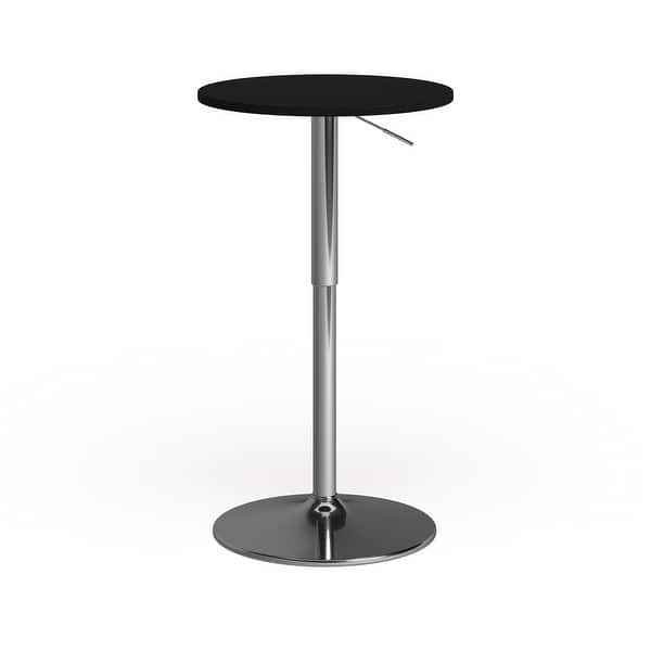 slide 1 of 22, Porch & Den Oakberry 23-inch Wood Top Adjustable Bar Table Black