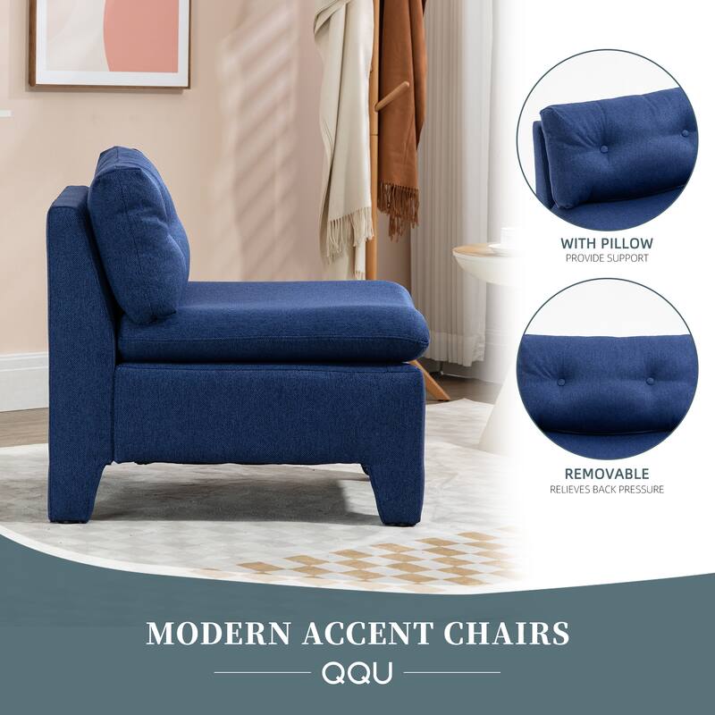 Cushioned deep seat, single lazy chair for Living room