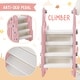 preview thumbnail 19 of 22, 4 In 1 Toddler Slide And Swing Set Kids Freestanding Climber Slide Playset With Basketball Hoop Rocket Themed Slide