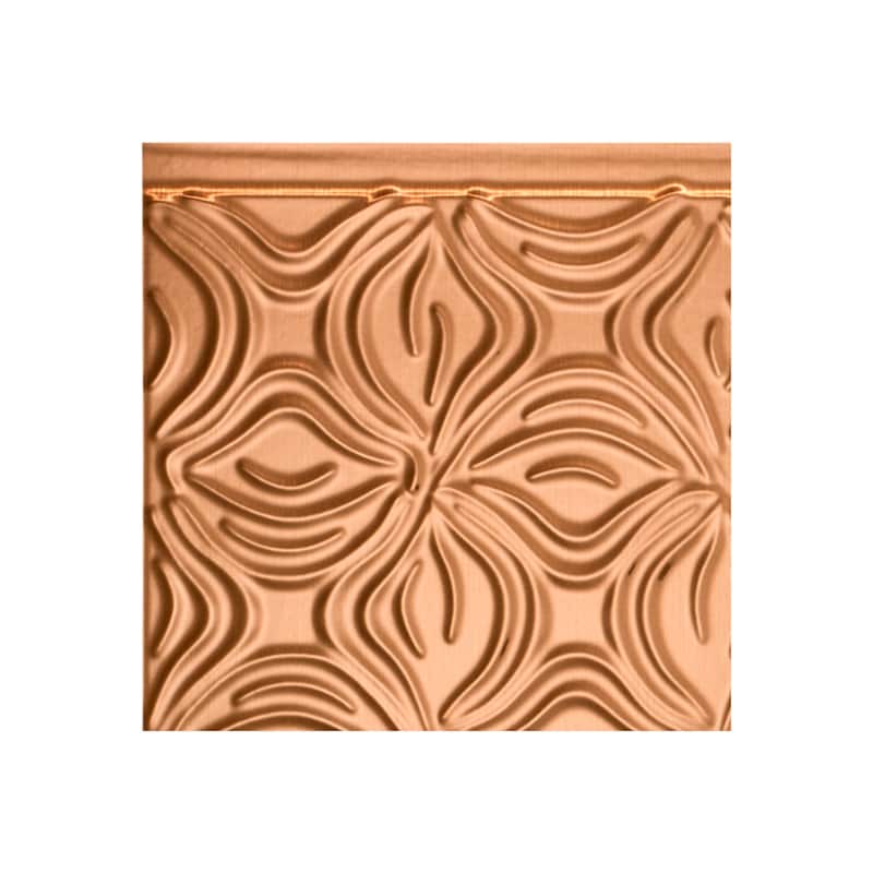 FASÄDE Lotus Decorative Vinyl Backsplash Panel - 6x6 Inch Sample - Polished Copper