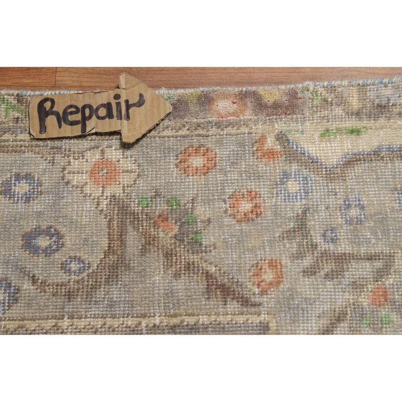 Medallion Tabriz Persian Vintage Rug Handmade Wool Carpet - 9'5" x 12'2"