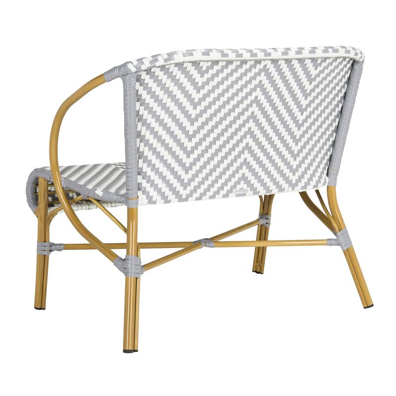 SAFAVIEH Skyla Herringbone Rattan Settee - 38.5" W x 24.5" D x 33.5" H - 39Wx25Dx34H