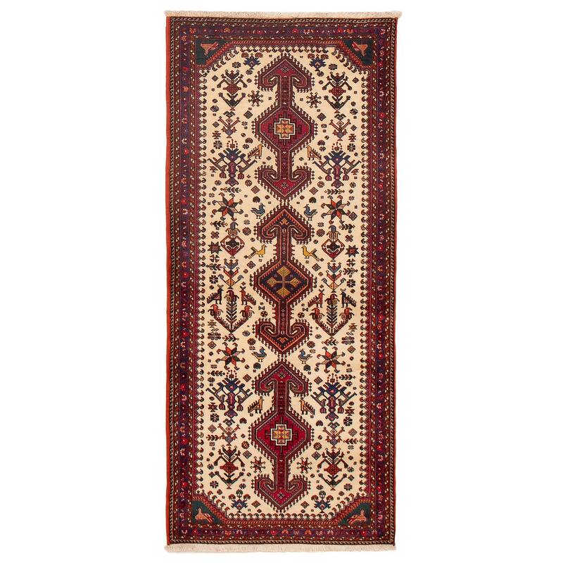 ECARPETGALLERY Hand-knotted Kayseri Cream Wool Rug - 2'8 x 6'4 - Cream - 2'8 x 6'4
