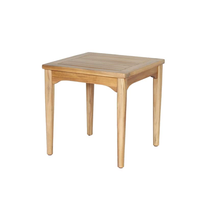 Gus Outdoor Acacia Wood Side Table