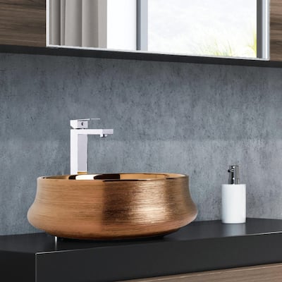 Fine Fixtures LUXURY VESSEL ROUND 18 X 18 BRUSHED BRONZE