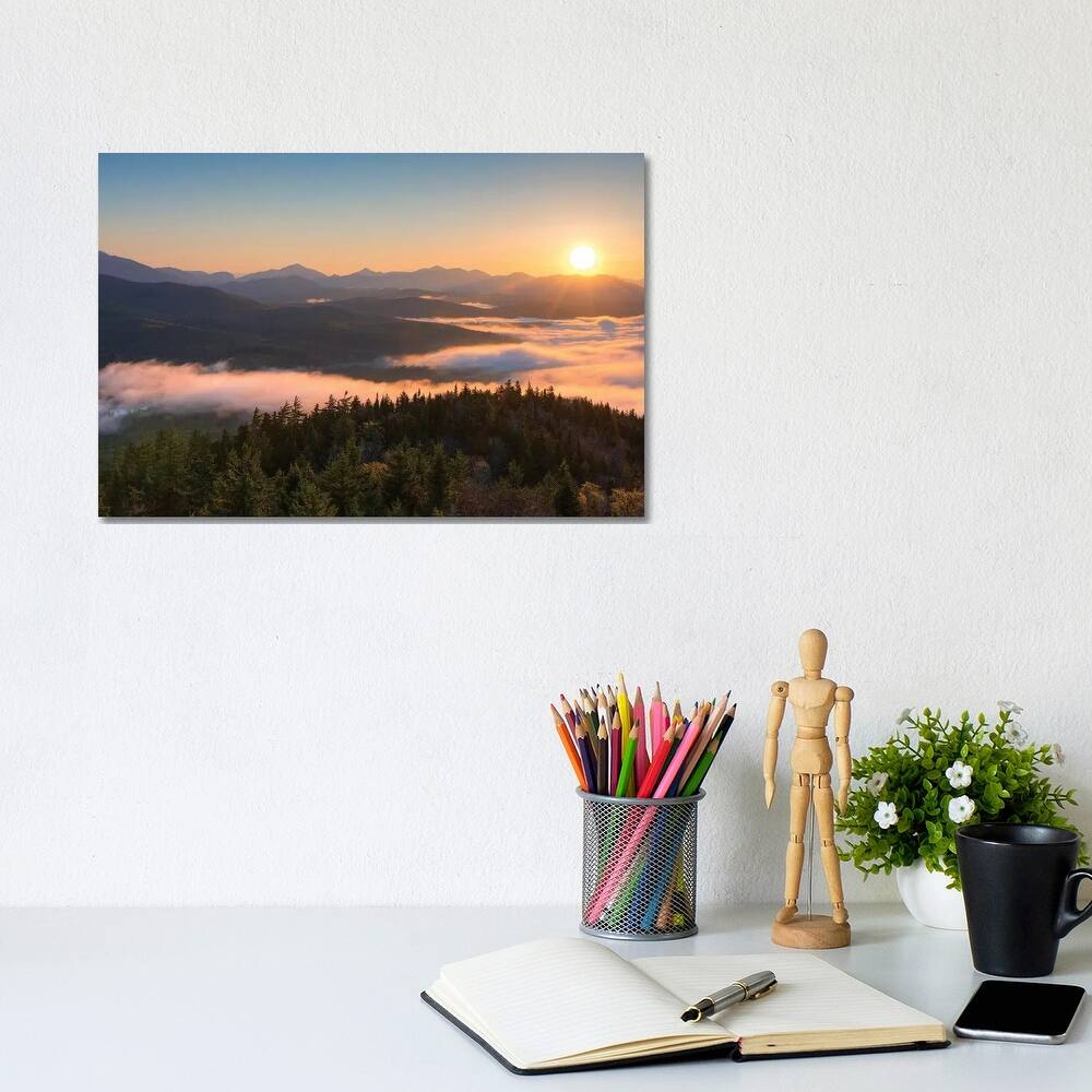 iCanvas "Sunrise Over Adirondack High Peaks From Goodnow Mountain, Adirondack Park, New York" by Panoramic Images Canvas Print