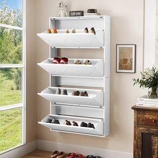 Moasis 3 Flip Drawers Steel Shoe Storage Cabinet Wall mount