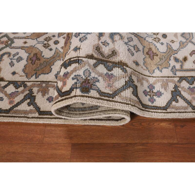 Oushak Oriental Runner Rug Hand-Knotted Wool Carpet - 2'7" x 7'8"