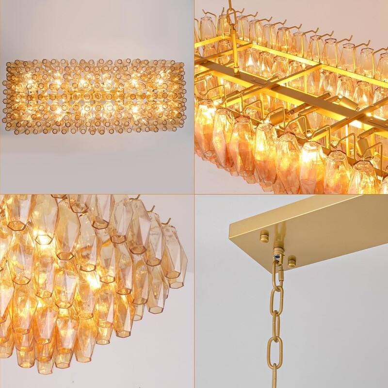KAYLA 37in Modern Extra Large Black Chandeliers