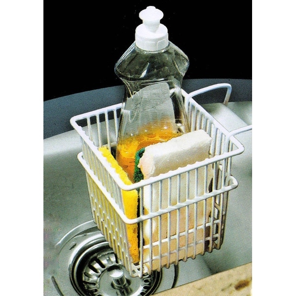 Shop Kitchen Details Double Sink Caddy, White, 6.9x4.75x4 ...