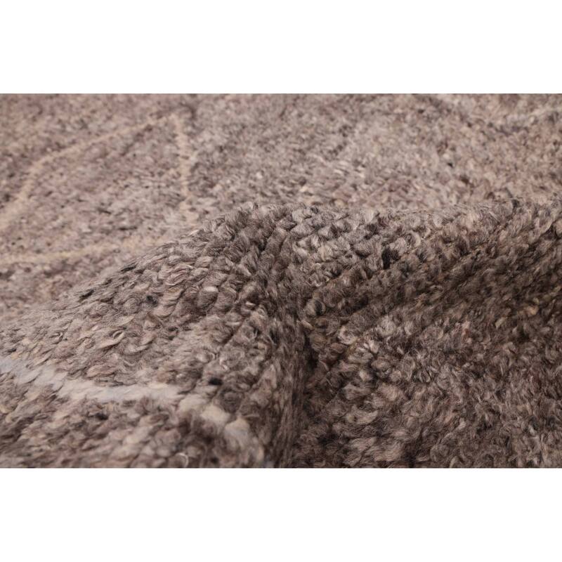 ECARPETGALLERY Hand-knotted Tangier Grey Wool Rug - 8'2 x 10'0