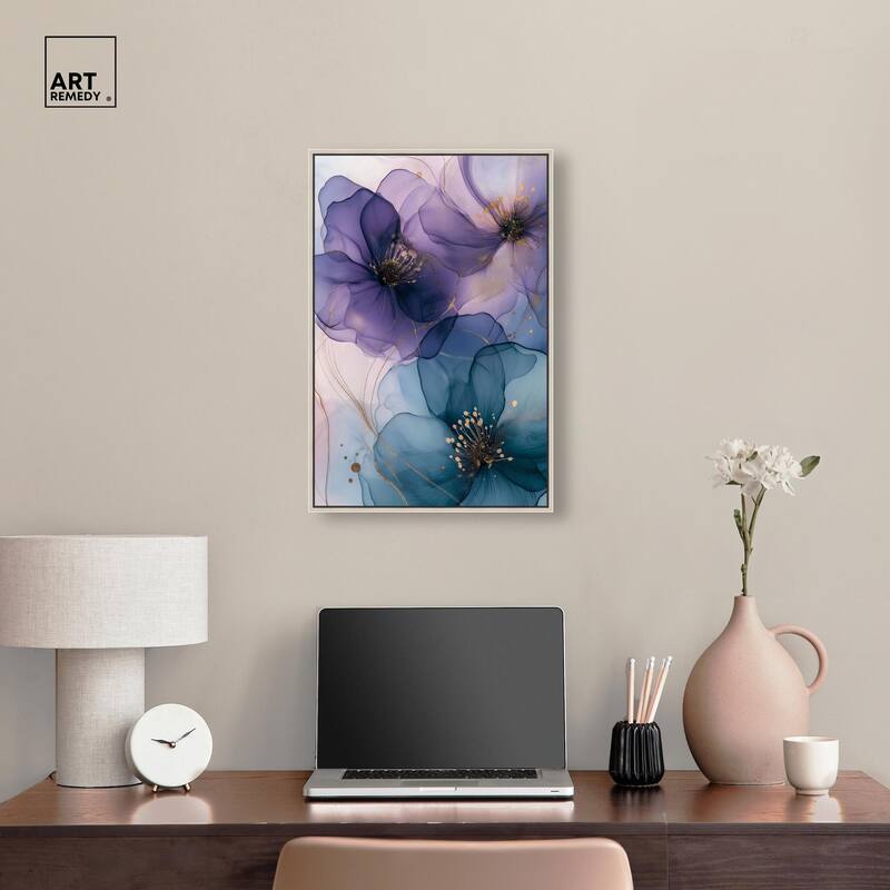 Gilded Cyanescence II Canvas by Art Remedy