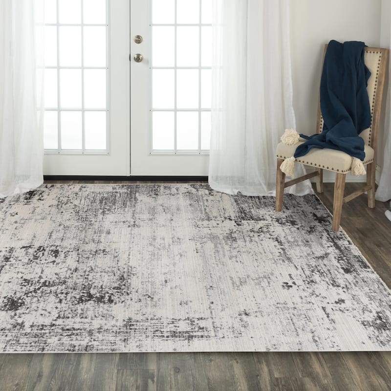 Alora Decor Orchid Transitional Ivory Polyester Area Rug