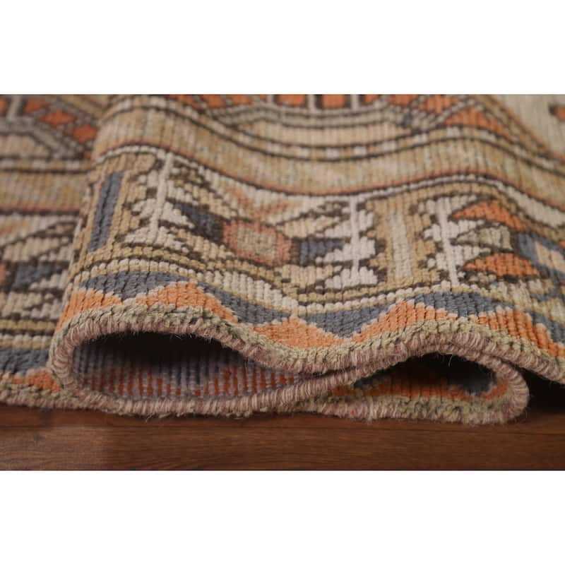 Orange Bakhtiari Persian Vintage Area Rug Handmade Wool Carpet - 6'4" x 9'3"