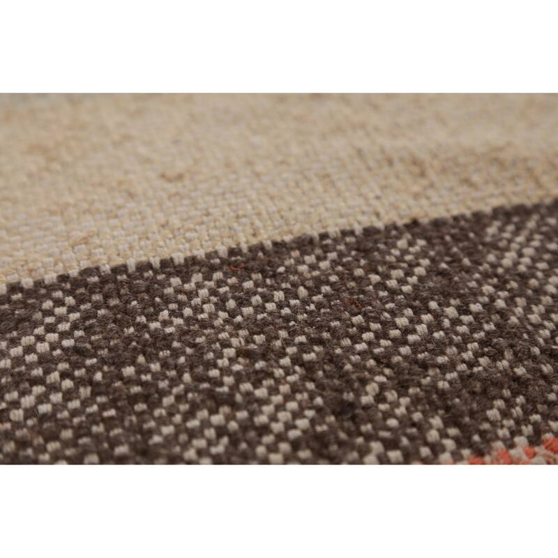 Hand Woven Oriental 100% Jute Carpet Southwestern Modern Beige & Ivories Kilim Area Rug - 11' 7'' X 9' 5''