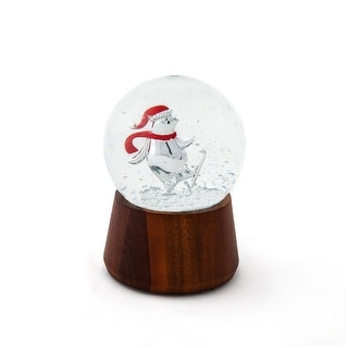 Nambe Skating Penguin Snow Globe - 5.25"H x 3.7"D