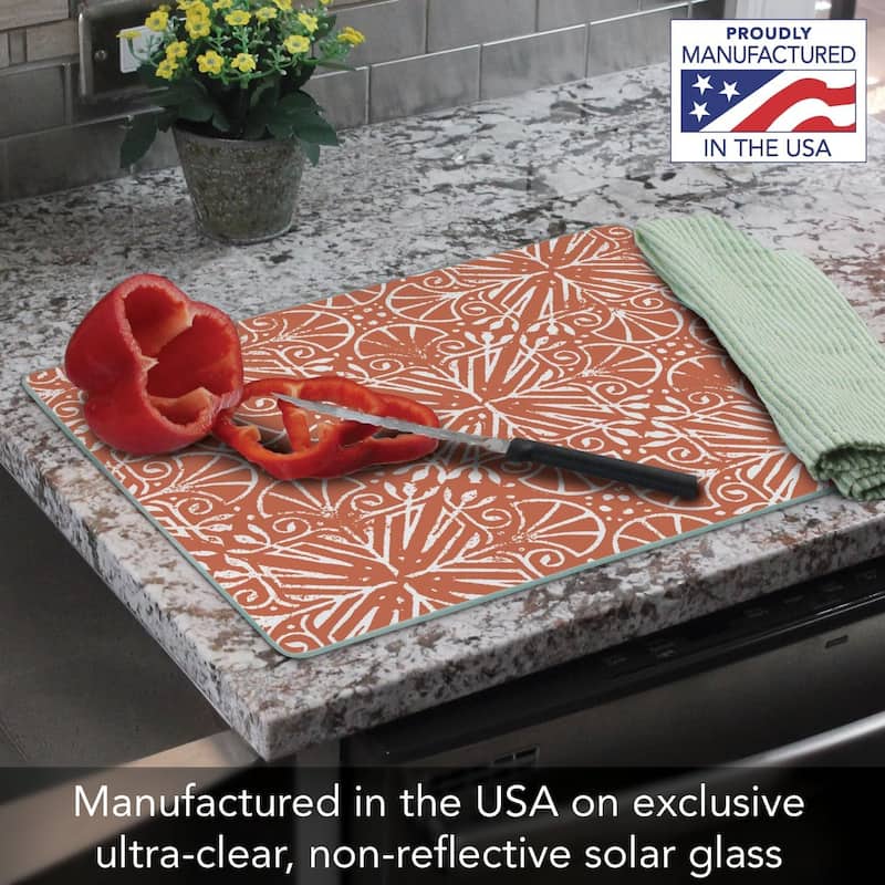 Mohave Southwest 3mm Heat Tolerant Tempered Glass Cutting Board 15” x 12” Manufactured in the USA Dishwasher Safe
