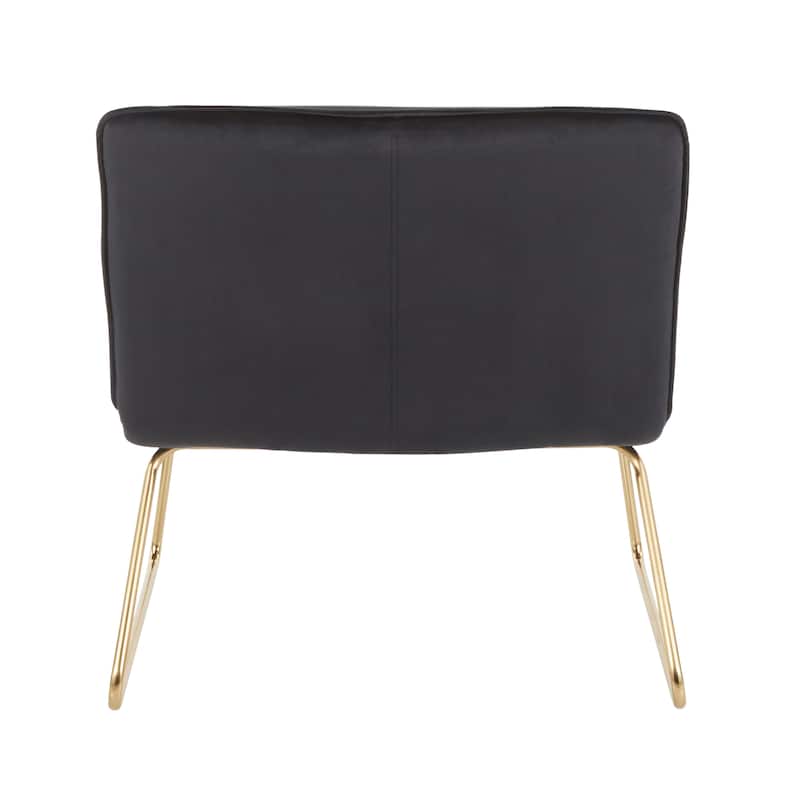 Silver Orchid Kerby Accent Chair in Velvet & Gold