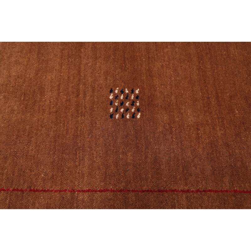 ECARPETGALLERY Hand Loomed Kashkuli Gabbeh Brown Wool Rug - 4'11 x 6'10