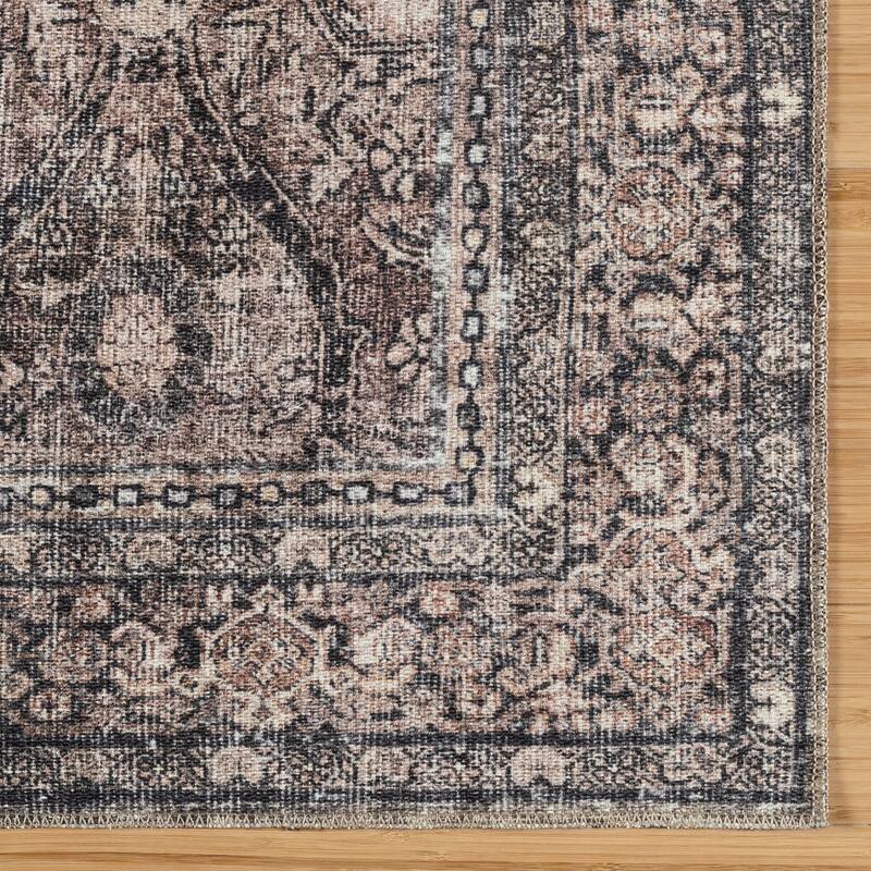 Thomasville Emporia Industrial Old World Chenille Machine Washable Non-Slip Flat Pile Area Rug Collection