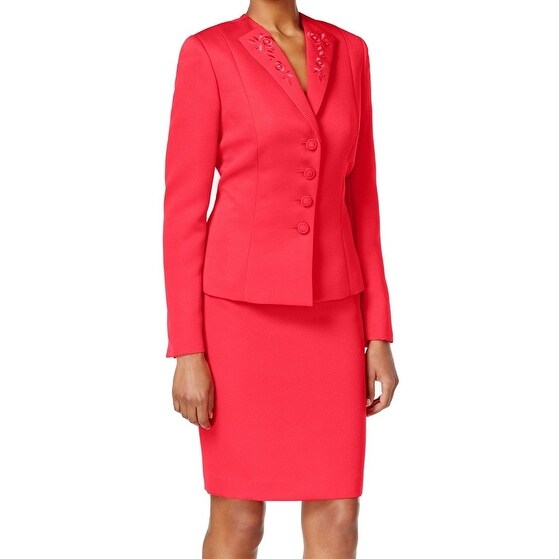 pink skirt and jacket set