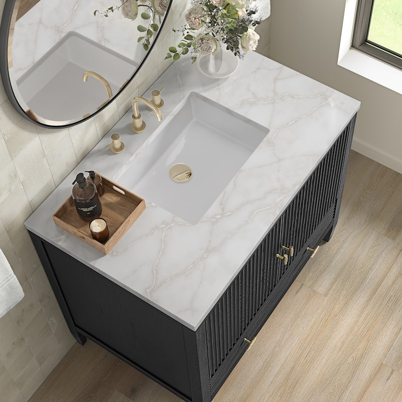 James Martin Vanities 485-V36-3WZ Myrrin 36" Single Basin Wood Vanity
