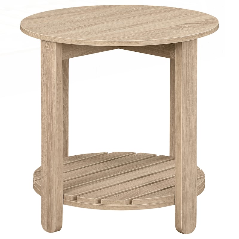 Round Engineered Wood Side End Table