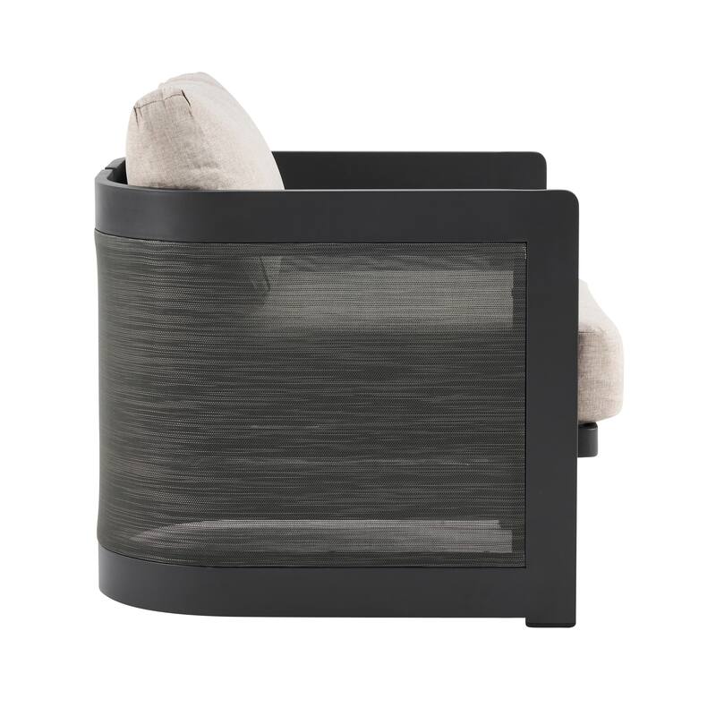 Christopher Knight Home - Mona Modern Outdoor Aluminum Club Chair with Olefin Cushions