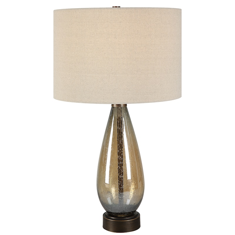 Uttermost Baltic Teardrop Glass Table Lamp - 29H, Shade 11H x 16 Dia in.